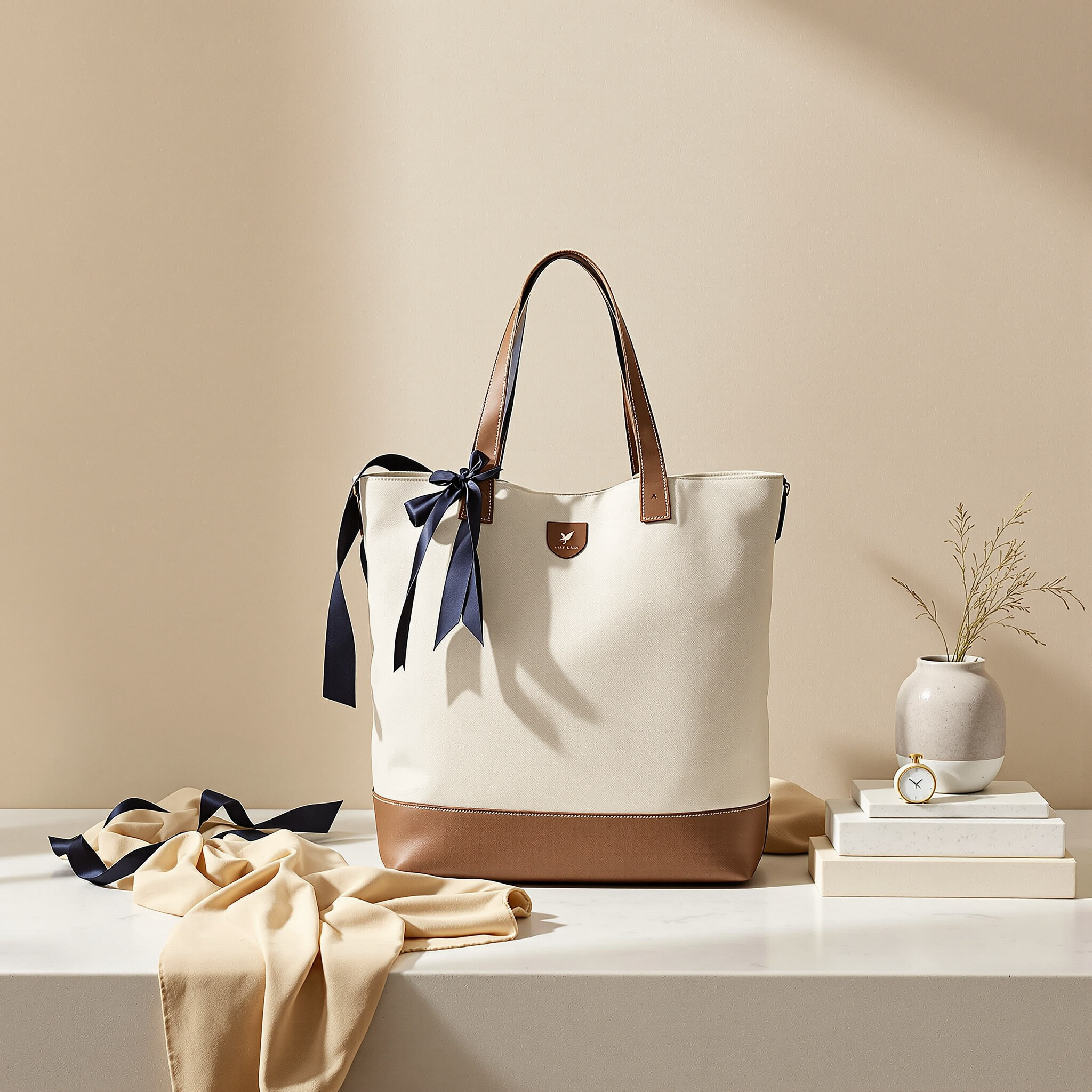Canvas and Leather Tote